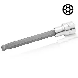 Насадка шестигранник HEX TOPTUL 6 мм 140 мм 1/2" з кулею BCSA1606