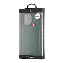Чохол Jinduka Leather Pocket iPhone 15 Pro Max Green - мініатюра 2