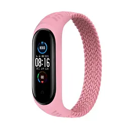 Ремінець до фітнес браслета BeCover Elastic Nylon Style для Xiaomi Mi Smart Band 5/6 (Size S) Pink (706141)