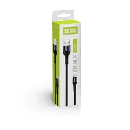 Кабель ColorWay USB-microUSB nylon 2.4А 1 м Black - мініатюра 12