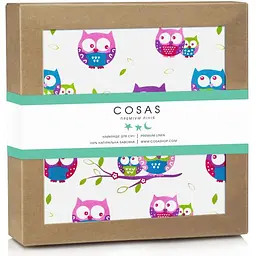 Наматрацник непромокаючий Cosas Owls 70х120 см фіолетовий (WaterSheet_Owl_120)