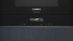 Мікрохвильова піч Siemens вбудована 21л 900Вт гриль дисплей чорний
