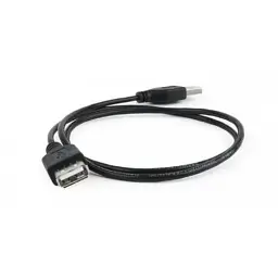 Дата кабель USB 2.0 AM/AF 0.75m Cablexpert (CC-USB2-AMAF-75CM/300-BK) - мініатюра 3