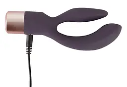 Вібратор-кролик Elegant Series Double Vibe 16 см фіолетовий - мініатюра 6
