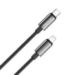 Дата кабель USB-C to Lightning 1.0m PD30W zinc alloy braided black ColorWay (CW-CBPDCL098-BK) - мініатюра 3