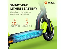 Електросамокат Yadea KS3 Lite Grey/Green (KS3liteGREY/GREEN) - мініатюра 7