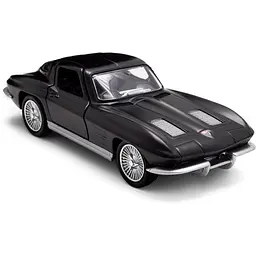 Автомодель TechnoDrive Chevrolet Corvette Split Window 1963 матовий чорний (250411U) - мініатюра 9
