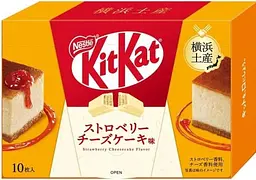 Шоколадні міні батончики KitKat Yokohama Strawberry Cheesecake 10шт, 150г