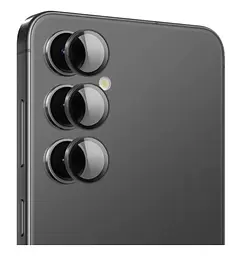 Захисне скло на камеру DK для Samsung Galaxy S24 S921 Lens Metal Ring Eagle Eye 017528 black 2 шт. - мініатюра 3