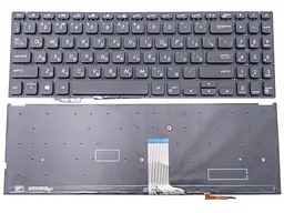 Клавіатура для ASUS VivoBook S530, X530, K530, S530F, S530UA, X530FA, X530UN (RU Black без рамки з підсвічуванням)