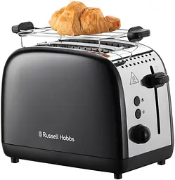 Тостер Russell Hobbs Colours Plus 1600 Вт нержав. підігрів розморозка чорний - мініатюра 3
