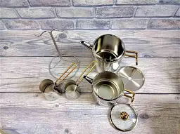 Набір посуду O.M.S. Collection 1087 Gold 18 предметів - мініатюра 5