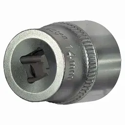 Насадка шестигранна коротка 1/4" 14мм CrV ULTRA (6060142) - мініатюра 7