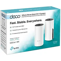 MESH-система TP-Link mesh Deco M4 AC1200 2Pcs White 802.11ac (Deco-M4-2-Pack) - мініатюра 5