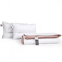Набір MirSon вовна №9567 Royal Wool літо ковдра 200х220 см + 2 подушки білий (2200010806557) - мініатюра 2