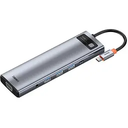 Usb Hub Baseus Metal Gleam Series 11-in-1 Multifunctional Type-C Сірий (CAHub-CT0G)