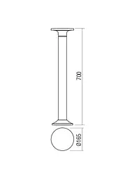 Стовпчик AURA ST H70 LED 8W IP65 DG 3000K (4.1.2) Redo 90374 - мініатюра 2