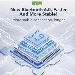 Бездротові навушники HTC NE20 AI Bluetooth сенсорне керування – зарядний кейс, чорні  - мініатюра 5