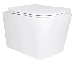Унітаз підвісний Qtap Tern Ultra Quiet, з сидінням Slim Duroplast/ Soft-close/ Quick Release QT17332303AW