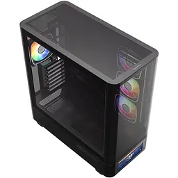 Корпус Modecom VOLCANO AQ500 ARGB MIDI FRONT LCD 6,2”, 4x120mm fans ЧОРНІЙ без Блок живлення ATX - мініатюра 8