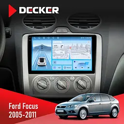 Штатна магнітола Ford Focus 2 2005-2011 Black Decker D9-010 6x128, DSP, 4G, 2K Decker (НФ-00008728)