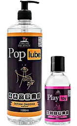 Iнтим-змазка Fresh Heaven анальна Pop Lube 1000ml та для іграшок Play Toy 250ml