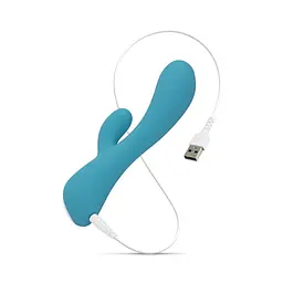 Вібратор-кролик Cala Azul Martina I Rabbit Vibrator 18 см бірюзовий - мініатюра 10