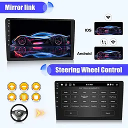 Автомобільне радіо для BMW 3er E90 E91 E92 E93 2005-2011 з CarPlay&Android Auto&Mirrolink, 9-дюймовий - мініатюра 3