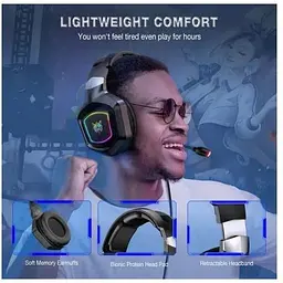 Навушники провідні повнорозмірні Onikuma X8 Gaming with RGB (з підсвічуванням) чорні - мініатюра 5