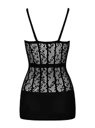 Еротичне плаття Obsessive D605 S/M/L чорний - мініатюра 7