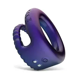 Ерекційне кільце Hueman Jupiter Vibrating Cock and Ball Ring 3.2 см (фіолетовий) - мініатюра 3