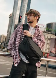Чоловіча cумка-бананка під ноутбук Sambag Urban Laptop 46 × 26 см (51411064m)