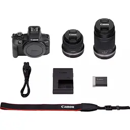 Бездзеркальний фотоапарат Canon EOS R100 Kit RF-S 18-45mm + RF-S 55-210mm IS STM (6052C036) [88959] - мініатюра 2