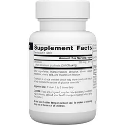 Хром піколінат Source Naturals Chromium Picolinate 200 мкг Yeast Free 120 таблеток - мініатюра 2