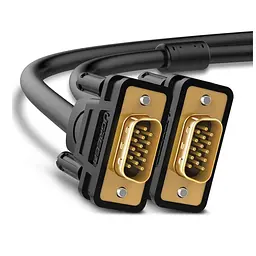 Кабель мультимедійний VGA M to VGA M 2.0m VG101 black Ugreen (11646) - мініатюра 2