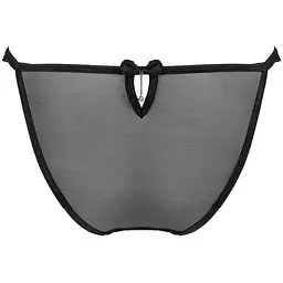 Напівпрозорі трусики з підвіскою Obsessive Ivannes panties Black L/XL, чорні - мініатюра 2