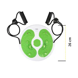 Диск здоров'я для талії Cornix Twisting Waist Disc з еспандерами White/Green XR-0446 - мініатюра 9