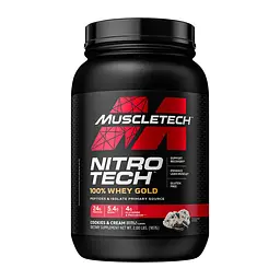 Протеїн, Nitro Tech 100% Whey Gold — 908 г Cookies and Cream