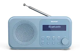 Радіоприймач портативний Sharp DRP420BL Blue DAB+, FM, Bluetooth, батарейки, мережа