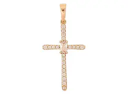Кулон XUPING Позолота 18K Хрест з кристалами для ланцюжка до 6мм (329524)