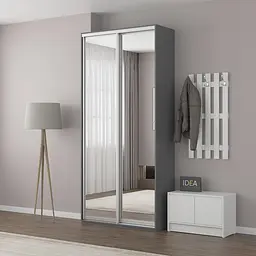 Шафа-купе Idea серія 1 110 x 60 x 240 см Антрацит Дзеркало