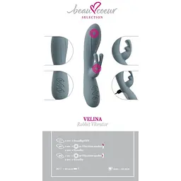 Вібратор-кролик Beau coeur Velina Rabbit Vibra - мініатюра 10