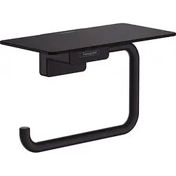 Тримач паперу з полицею Hansgrohe AddStoris Matt Black 41772670 Чорний матовий