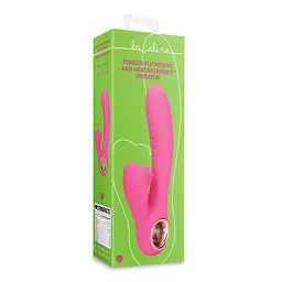 Вібратор-кролик Loveline Tongue Flickering and Heating, 21,5 см (рожевий) - мініатюра 11