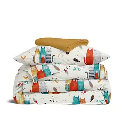 Дитяча постільна білизна Cosas COLOR CATS 110х140см (ColorCats_16Mustard_140)