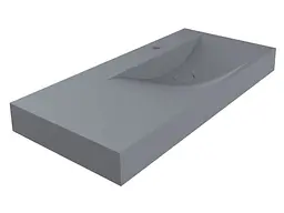 Умивальник Miraggio VIOLA 1000 R GRAY (8813431) Mirasoft, Матовий, Накладний/Підвісний/Врізний, Сірий - мініатюра 1