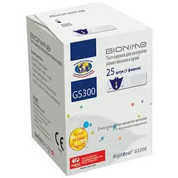 Тест-смужки Bionime Rightest GS300, 25 шт.