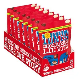 Драже Tony's Chocolonely Lil' Bits потрійний шоколадний мікс 113г - мініатюра 2