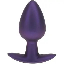 Анальна пробка Ouch! Smooth Anal Plug Metallic M 7.9 см (фіолетовий)
