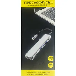 Багатопортовий активний USB Hub Hoco розгалужувач адаптер перехідник 8 в 1 Usb-концентратор для ноутбука і Macbook - мініатюра 4